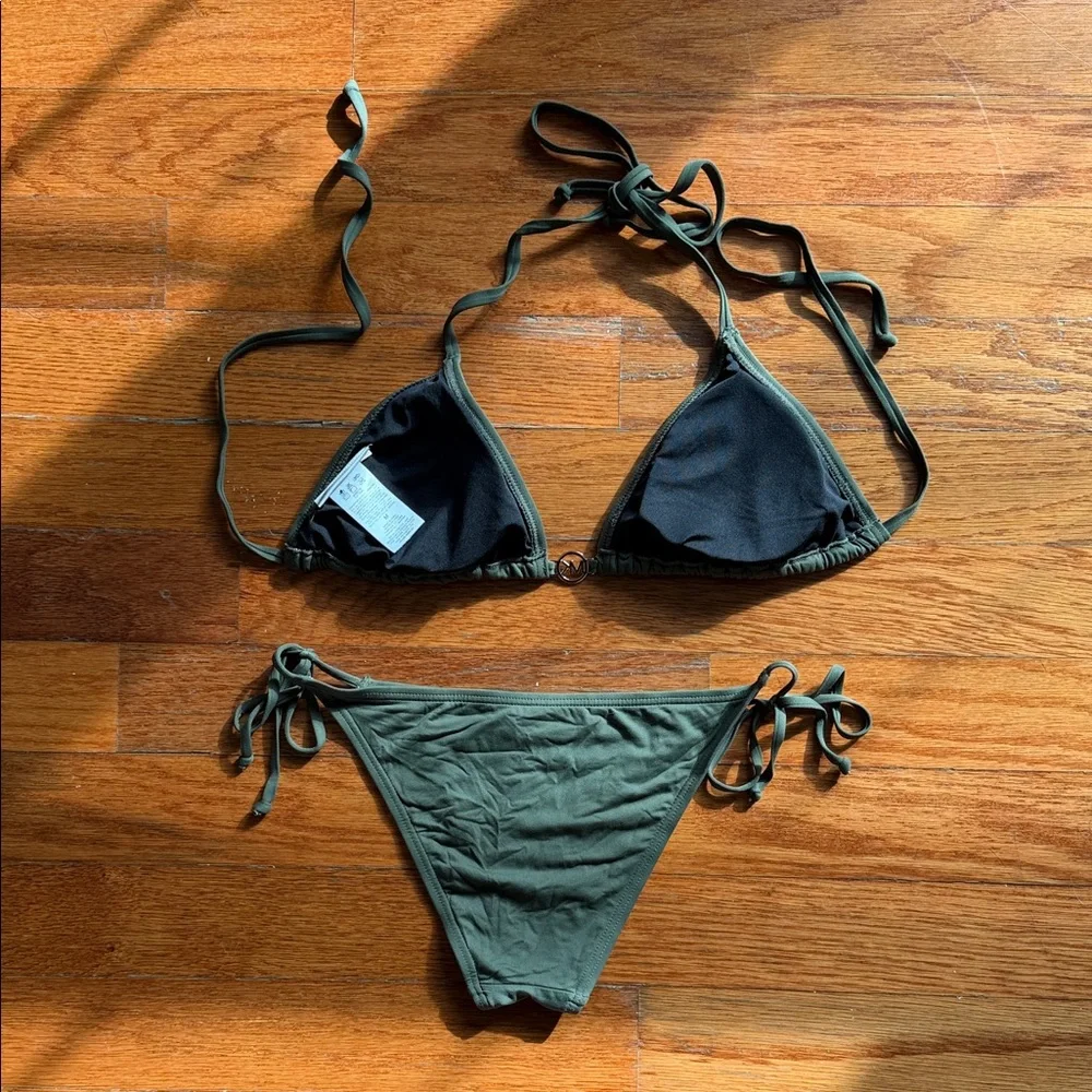 Michael Kors Dark Green Bikini Set - Picture 2 of 5